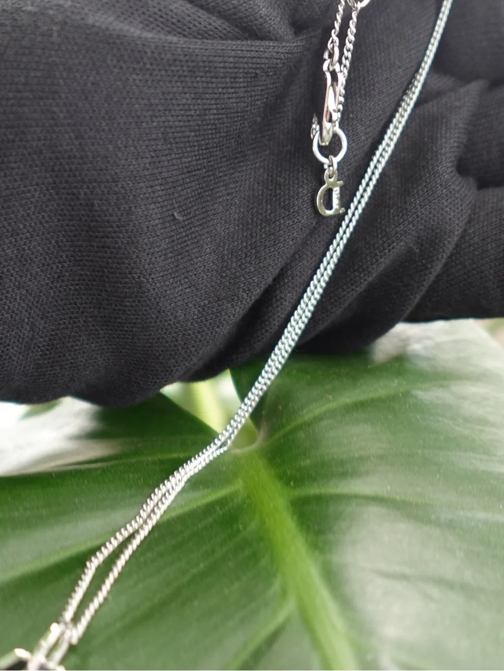 Vintage Dior Couture Silver-Tone Pendant Necklace - Black Tag